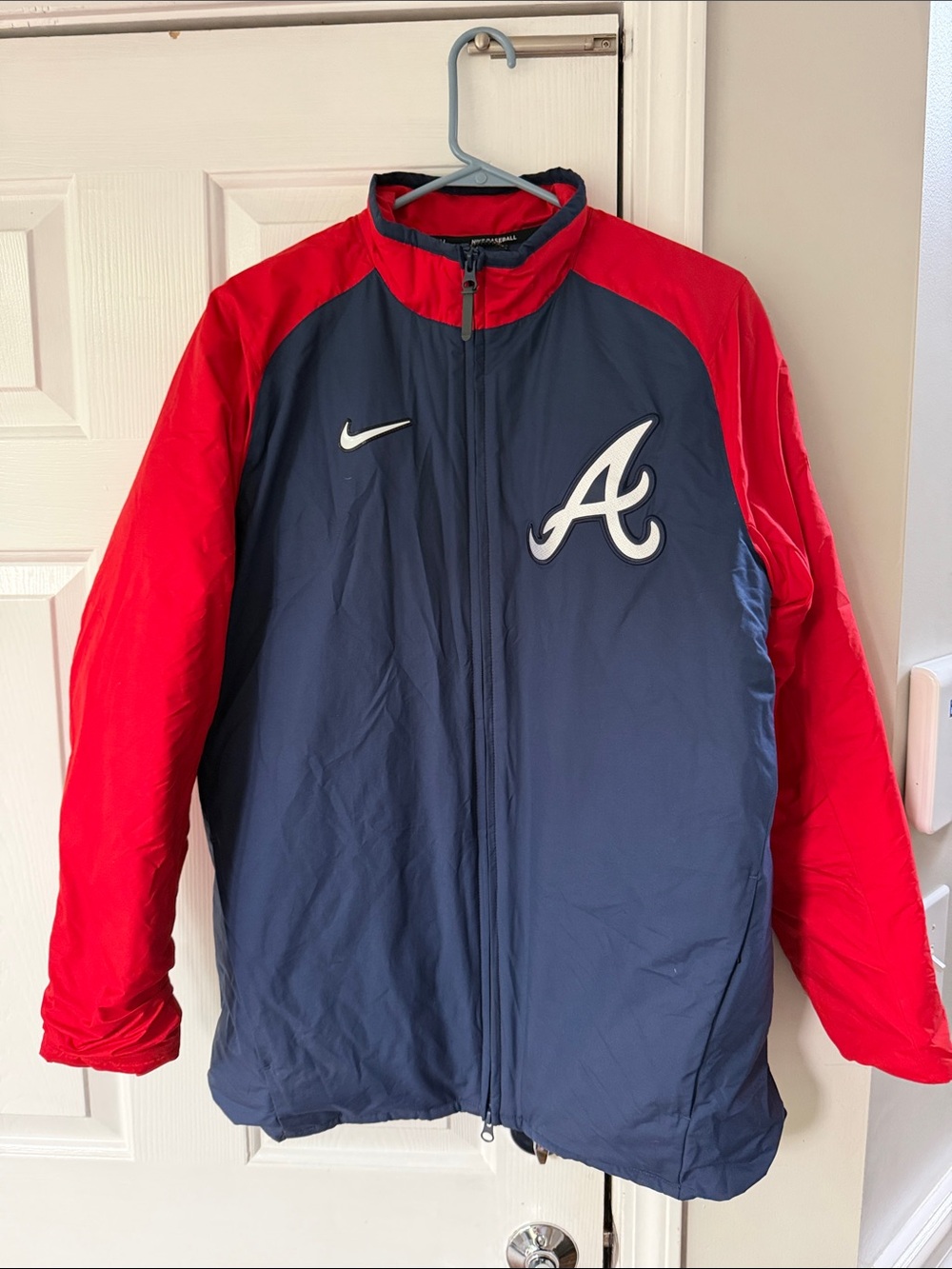 Nike Navy and Red Atlanta Braves Full-Zip Jacket
